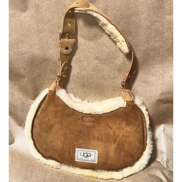 UGG Small Handbag, Sheepskin Lined, Leather Strap - Picture 6 of 11